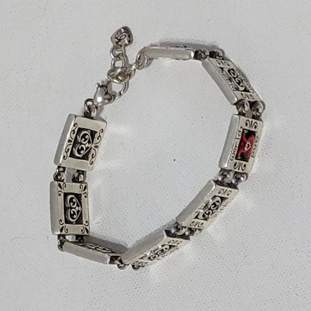 BRIGHTON red dress‎ breast cancer awareness bracelet